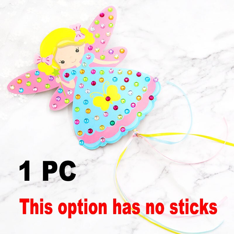 Diamond Fairy Stick craft Princess Stick kindergarten lots arts crafts diy toys Puzzle crafts kids for children's toys girl: blue