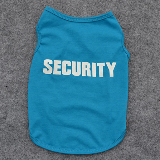 Pet Clothes For Dogs Letter Printing Cooling Vest Sleeveless Dog T-Shirt FBI Police FBI Grid Clothes Poodle Clothes E: Sky Blue / S