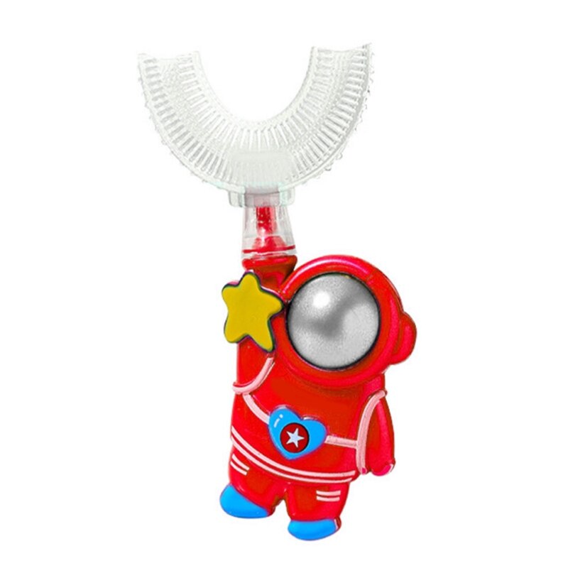 R9JD Kids U-Vormige Tandenborstel Kinderen Baby Food Grade Zachte Tandenborstel Handleiding Voor 2-12 Jaar Oude Kinderen baby Zachte Toothbrus