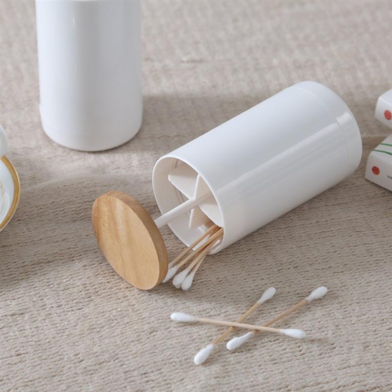 Automatic Pop-up Cotton Bud Swabs Toothpick Holder Dispenser Case Q-tips Holder Storage Organizer Box Home Hotel Decoration