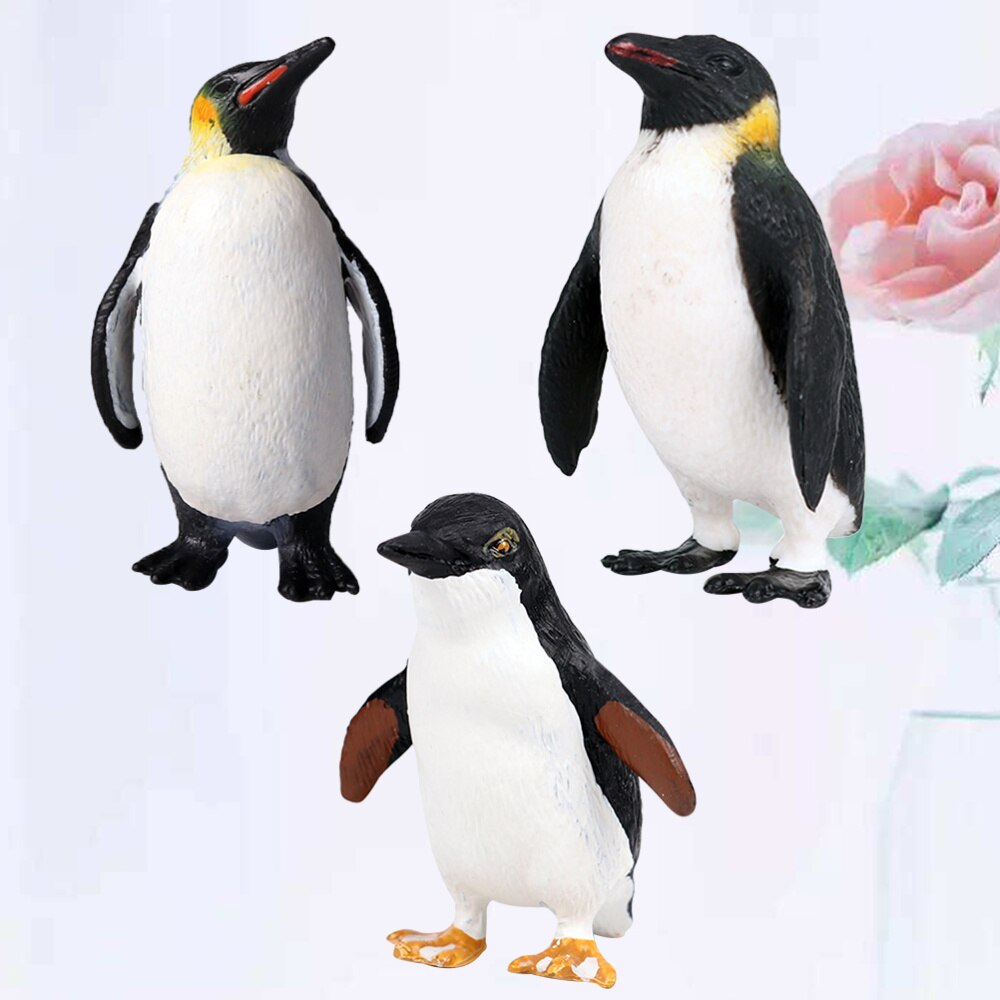 3PCS Adorable Animal Crafts Penguin Models for Office