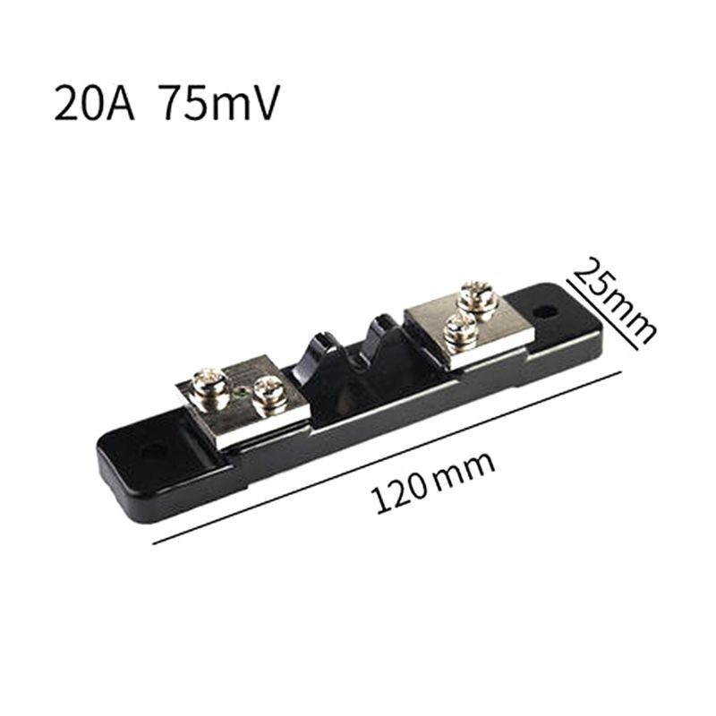 FL-2 DC Current Shunt 10/15/20/30/50A 75mV Shunt Resistor for DC Current Meter Ammeter: 20 A