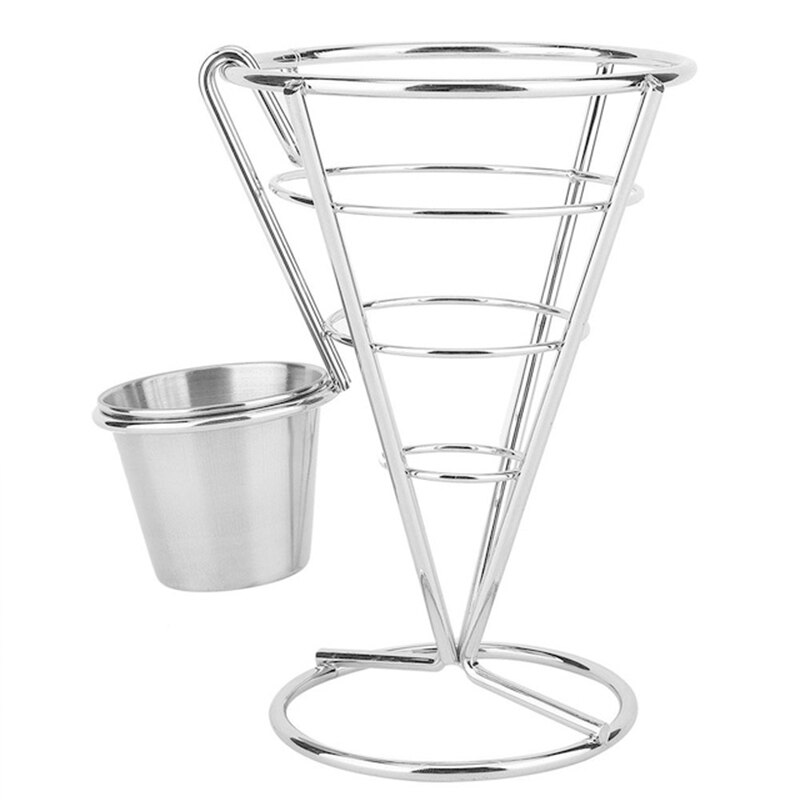 French fries stand Buffet cone snack display rack Fried chicken display rack French fries basket buffet cone snack rack: Single Cup