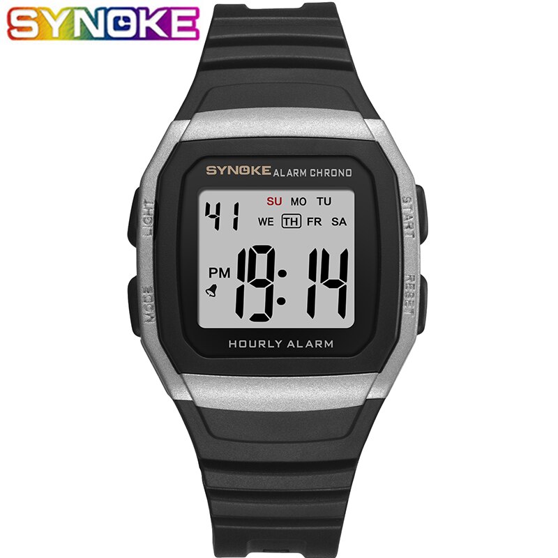 SYNOKE Mannen Sport LED Horloges Man Digitale Horloge Mannelijke heren Horloge Elektronische Klok Waterdichte Horloges Reloj Hombre