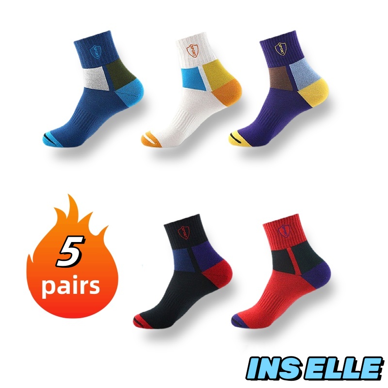 10 pares de medias deportivas de algodón transpirables para hombre, calcetines de fibra de bambú para otoño e invierno, desodorante con absorción de sudor, calcetines de negocios