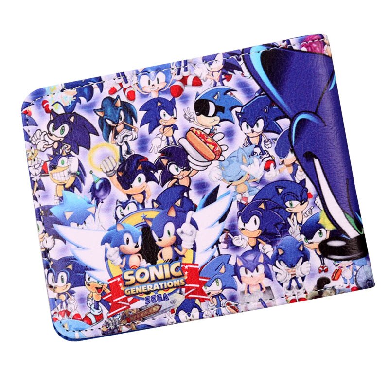 Sonic The Hedgehog bi-fold billetera tarjeta de crédito estuche protector monedero