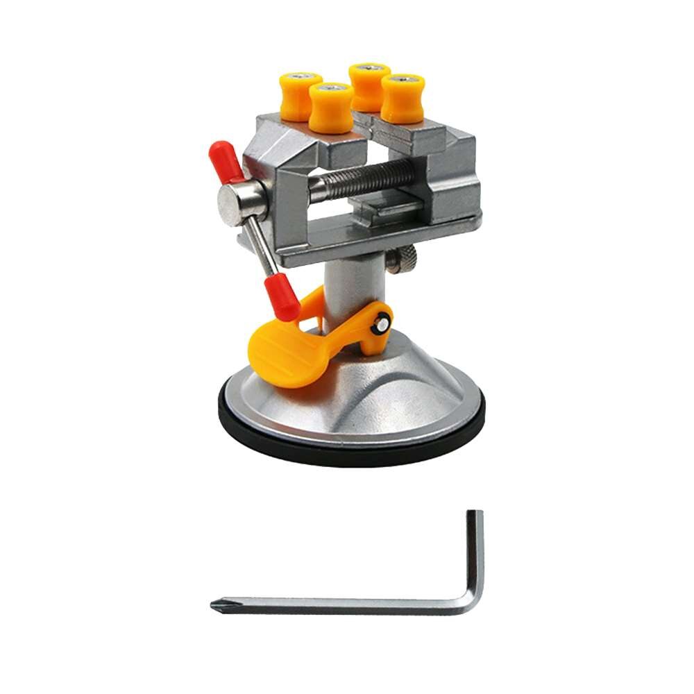 1 Set Mini Bench Table 360 Degree Rotatable Small Vise Vice With Suction Craft Watches Jewelry Repair Hand Tool