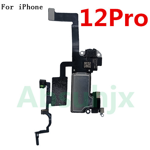 oben Vorderseite Ohrhörer biegen Kabel Für iPhone X XS XR 11 Profi Max 12 Mini Sensor Nähe Kleine Kopfhörer Ohr lautsprecher Headset Teile: grau