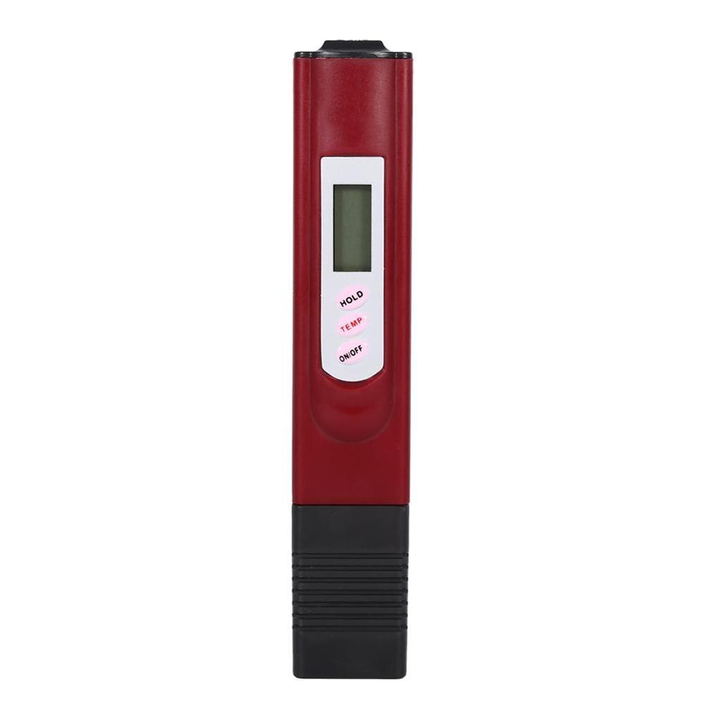 Digital Total Dissolved Solids Meter Purity Filter Tester Water Testing Pen 0-9990 PPM Temp Meter: Red