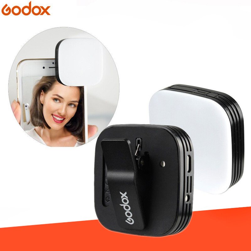GODOX LEDM32 Mini Video Licht Mobilephone Lithium Batterij Verlichting LED Verstelbare Helderheid voor Fotografie Telefoons