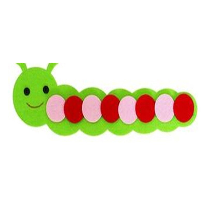 Insegnamento Scuola Materna FAI DA TE Manuale Del Tessuto Del Panno Del Bambino di Apprendimento Precoce Giocattoli Educativi Sussidi Didattici Montessori Matematica Giocattoli: Pink Caterpillar