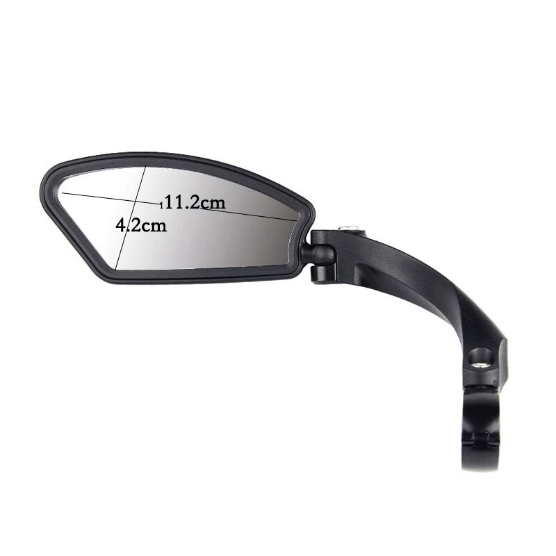 Naait-Hafny 1Pc MR080 Rvs Lens Fiets View Spiegel Clear Breed Scala Back Zicht Bike Reflector Hoek verstelbare