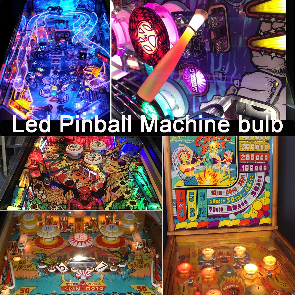 20PCS DC6V 6.3V 555 T10 194 168 Concave Lens LED Bulb Arcade Pinball Battery Game Machine Light White Red Blue Green Amber RGB