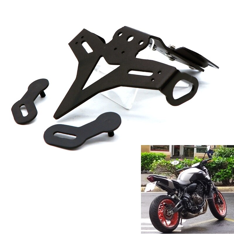 Motocicleta guardabarros eliminador de soporte para placa de matrícula para Yamaha MT 07 MT-07 FZ 07 FZ-07