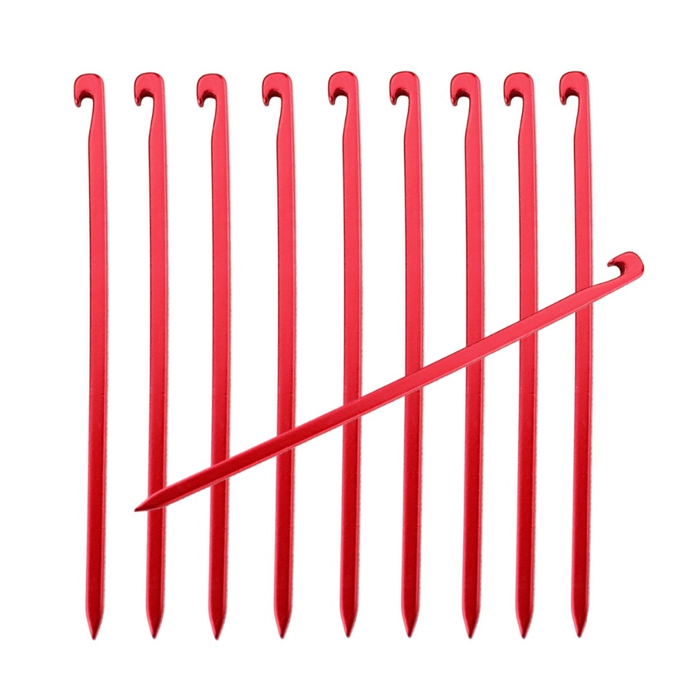 10 pièces/lot de piquets de tente en alliage d'aluminium 16cm piquets de jardin clou de terre hamac robuste Camping pour Guyline auvent flyleaf