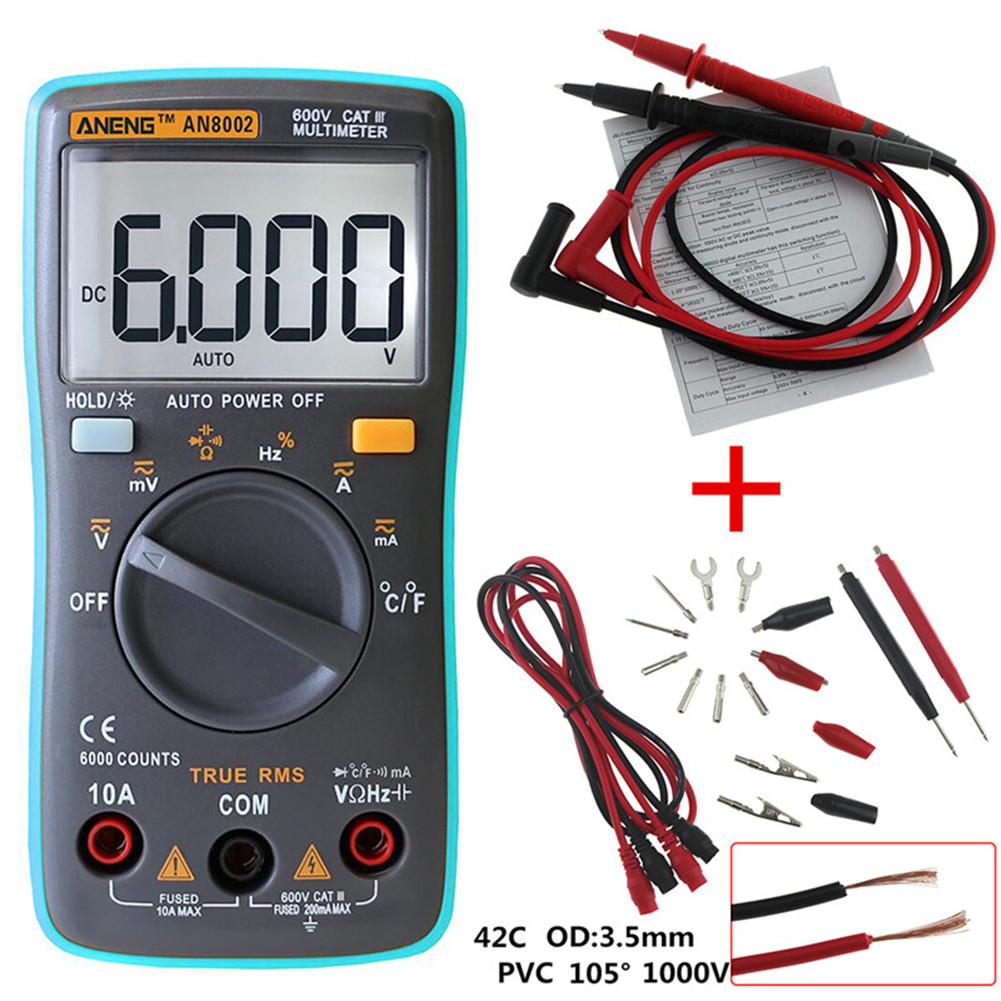 Handheld LCD Digital Multimeter AC/DC Voltage Amp Current Resistance Tester Backlight Meter With Assembly Line