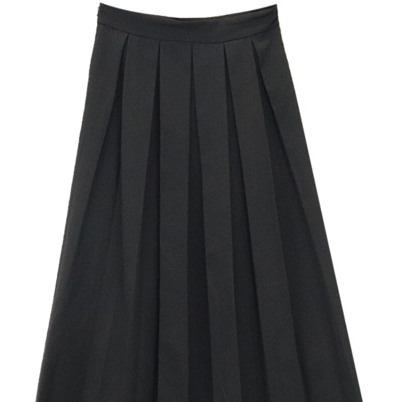 Jupe plissée mi-longue pour femmes, printemps, automne et hiver, taille haute, ligne a, tendance