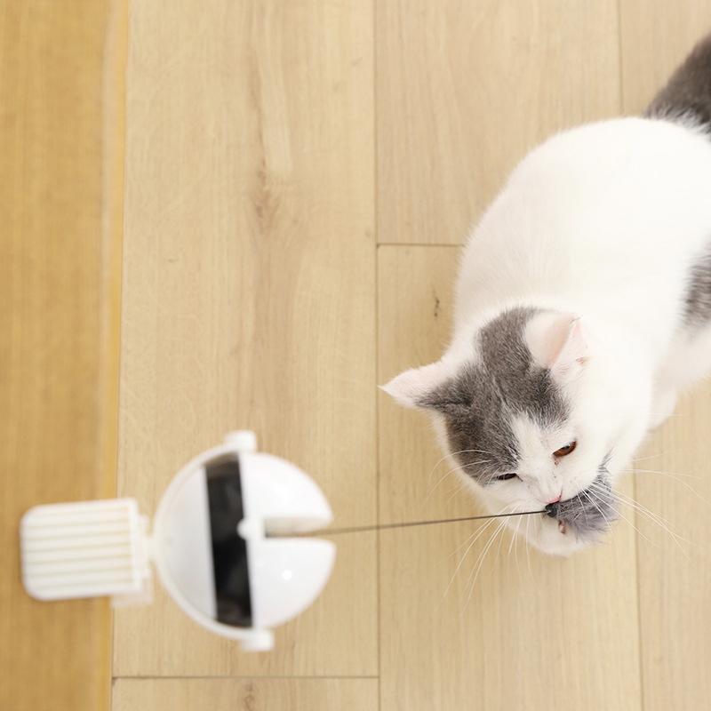 Juguete interactivo para mascotas, artefacto eléctrico con bola de elevación automática para gatos, perfecto rompecabezas inteligente para engañar al animal