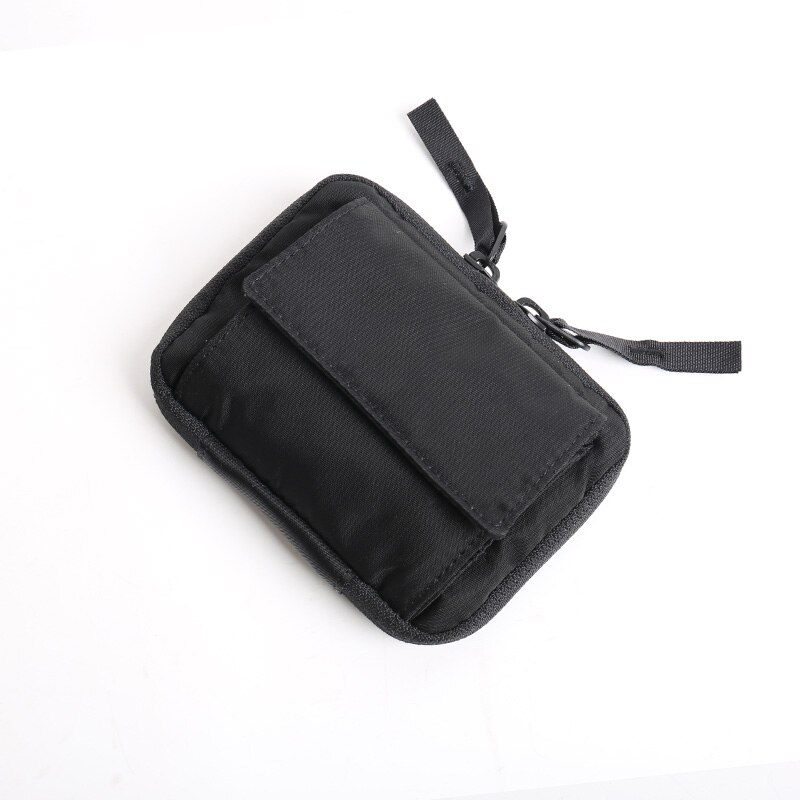 2020 nuovo Arrivo casuale Studente Portafogli Gioventù Della Borsa mini Borse Giapponese e Coreano Degli Uomini di Portafogli Tendenze Telo di nylon Breve Portafoglio: nero