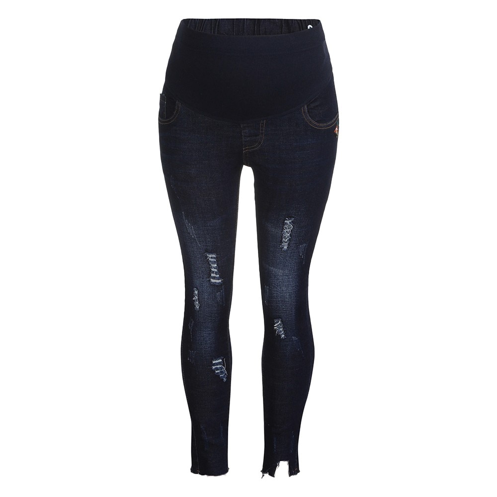 Byxor för gravida kvinnor kläder elastisk midja gravidbyxor buken graviditet jeans stretch leggings kläder dam: Xxl