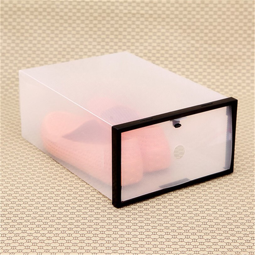 Rangement pour chaussures, pliable, en plastique transparent, boîte à tiroir, vide-poche, Jun27, prix usine , directe