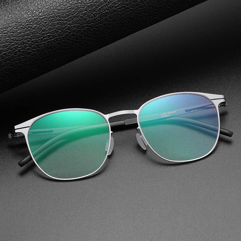 Monturas de gafas ovaladas de para hombres y mujeres, gafas ópticas ultraligeras sin tornillo, gafas graduadas para miopía, Alemania