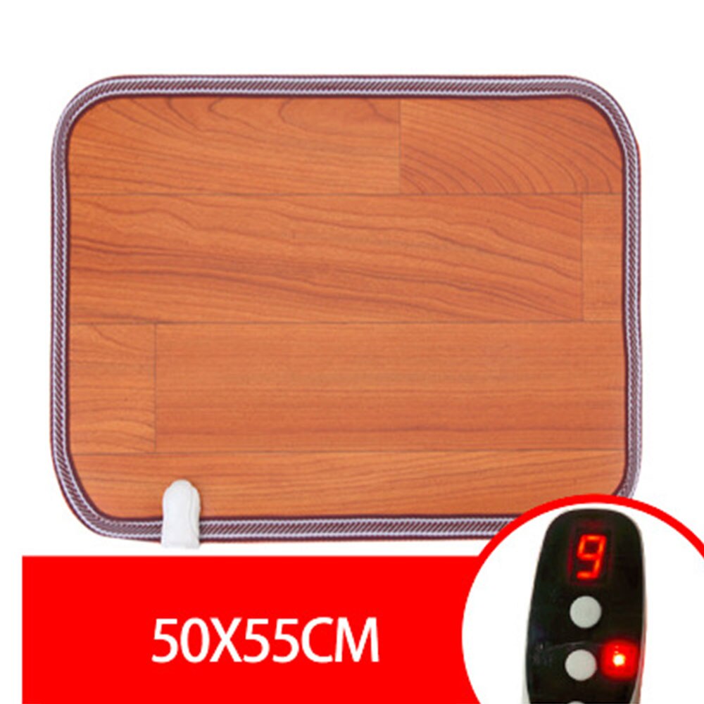 Electric Heating Pad 9 Pattern Warmer Foot Mat Feet Warmers Heater Carpet Thermostat Warming Tools Winter Home Office: Dark Brown 50x 55cm