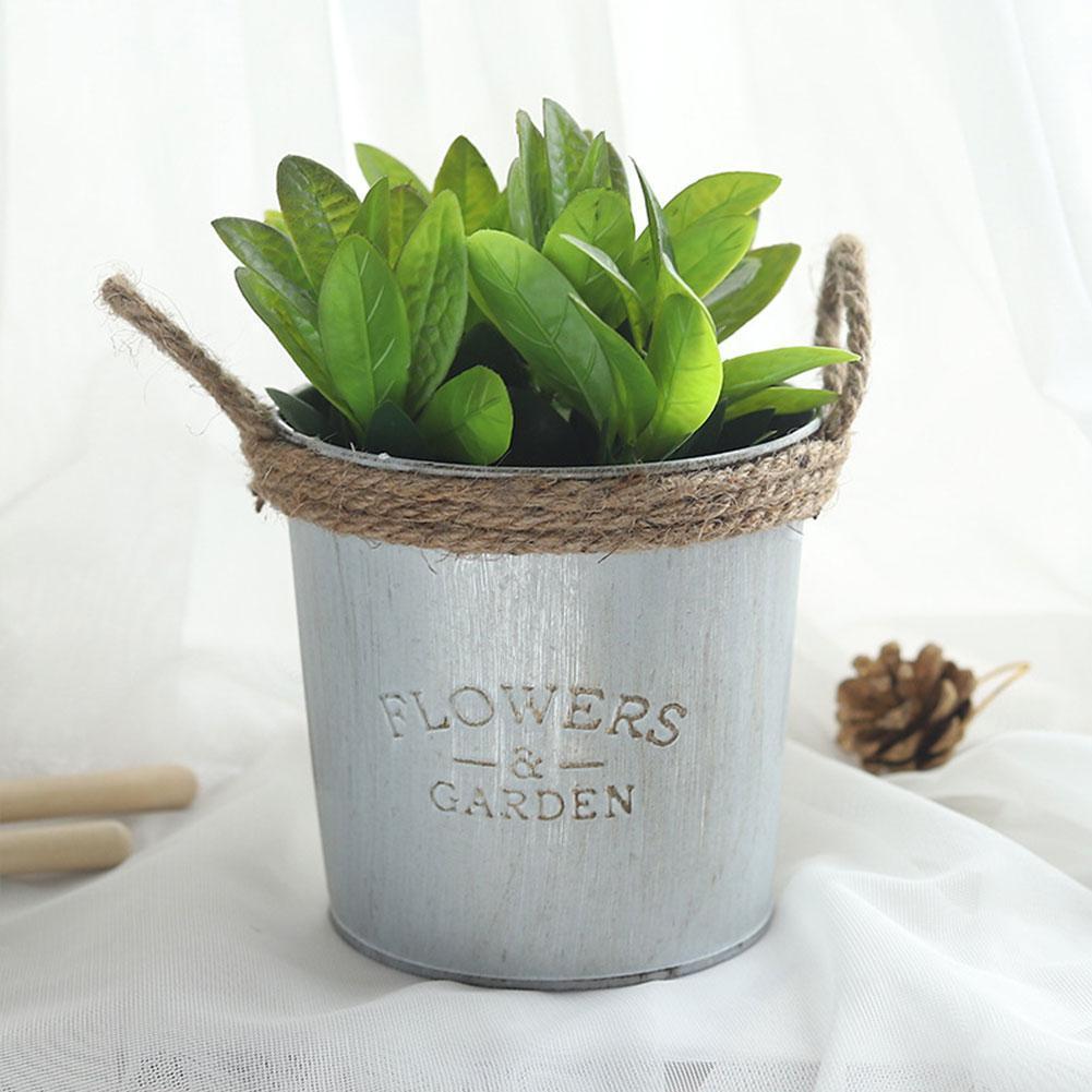 Small Size Cute Vintage Bucket Flower Pot Planter Succulent Plant Flowerpot Decor Garden Home N3A6