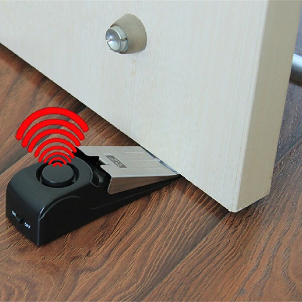 Portable Door Stop Alarm Home Travel Security System Safety Wedge Alert Wireless