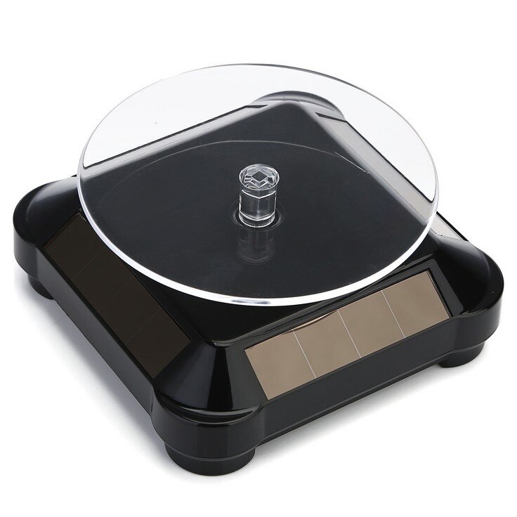 3D printer parts Solar Rotating Showcase Stand 360 Turntable For 3D printer model Display Showcase: Black