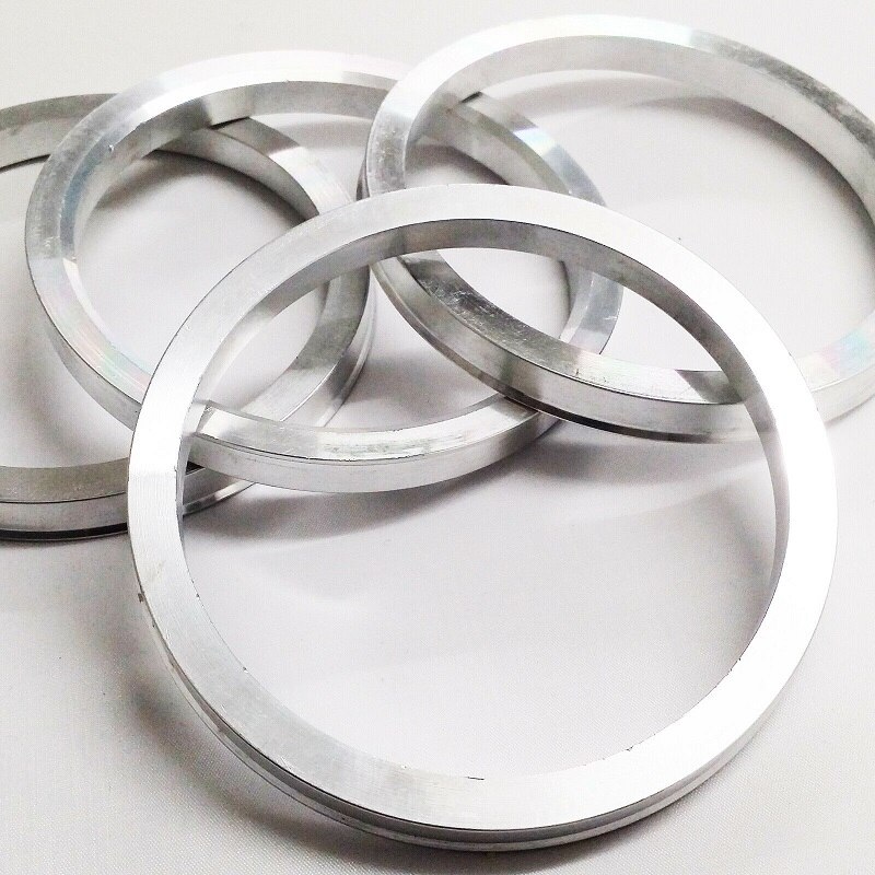 4 Uds. De cubo de aluminio para coche, espaciador centrico VW, anillos de espita, juego de accesorios para automóvil, buje central de orificio de rueda de coche 73,1