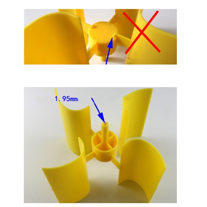 DC 0.1V-5.5V 100-6000RPM Vertical Micro Wind Turbines Used for Testing and Teaching Use Improve the Display Effect