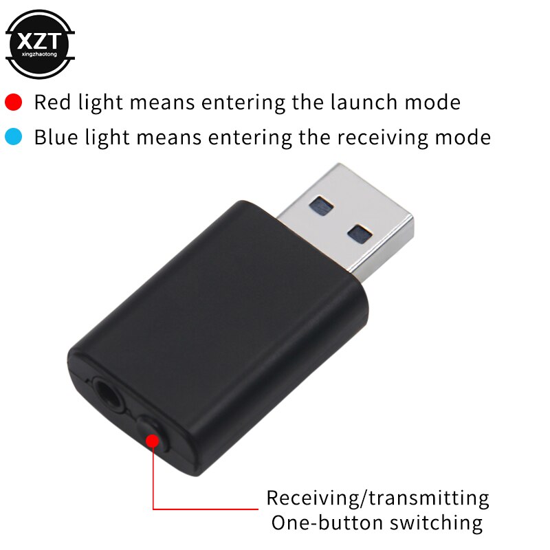 2in1 Bluetooth 5.0 Stereo Audio Receiver Transmitter Mini Bluetooth AUX RCA USB 3.5mm Jack For TV PC A2 Car Kit Wireless Adapter