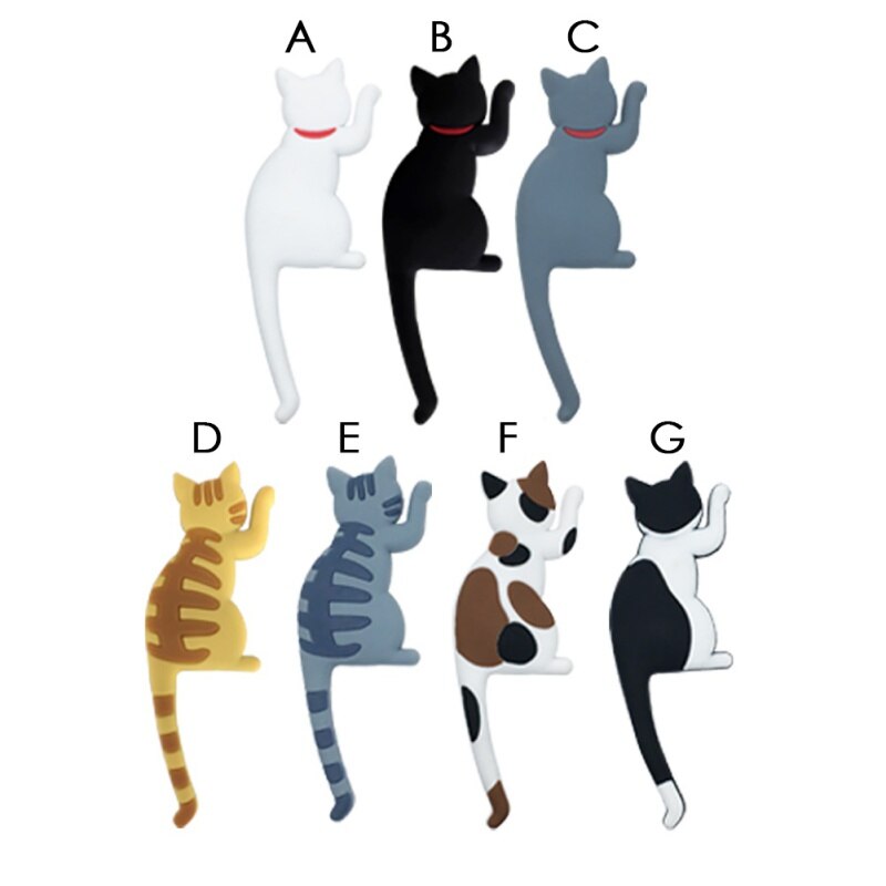 Unique Multifunctional Cat/Dog Magnetic Wall-hung Key Fridge Sticker Refrigerator Magnet Hook Door Home Decorations-- -