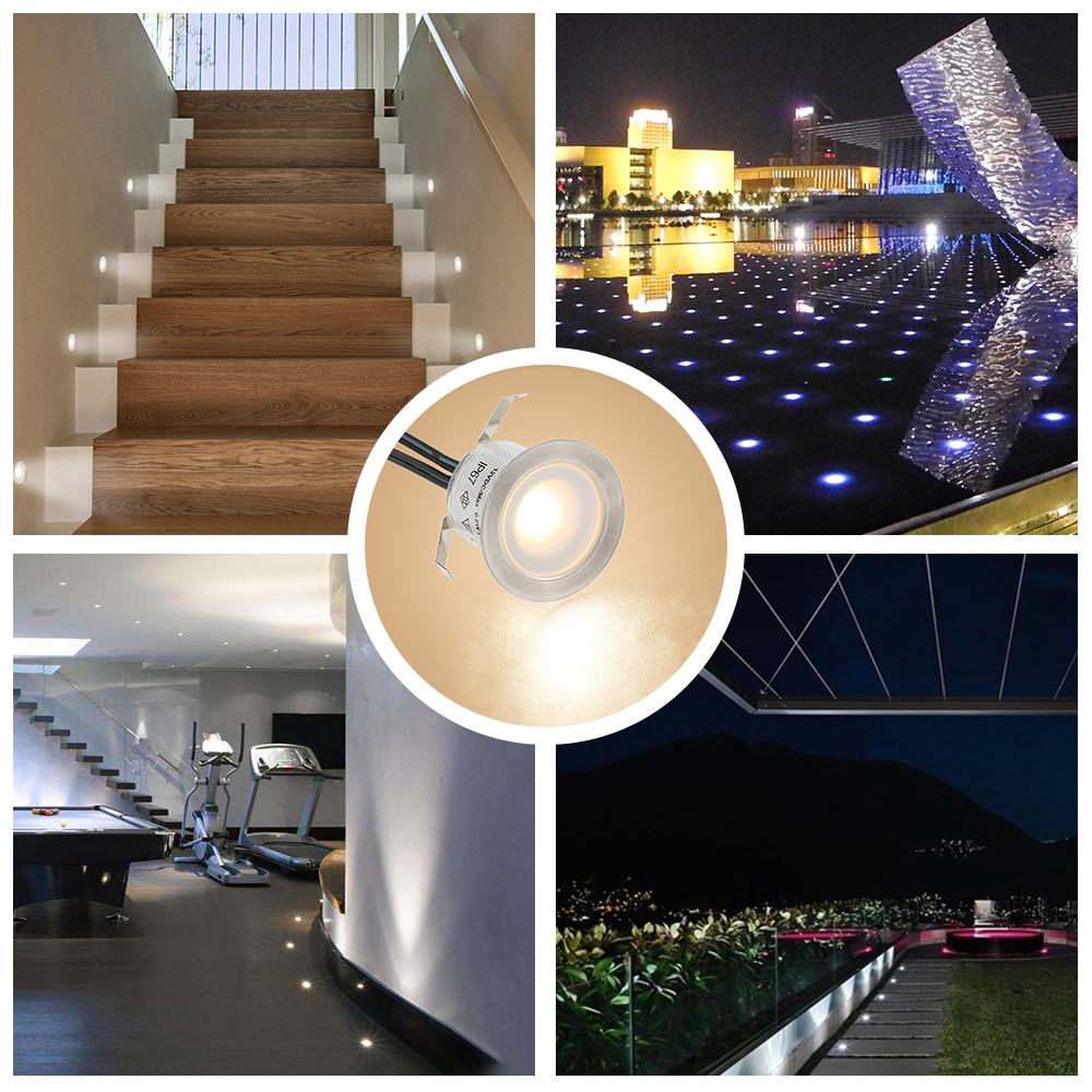 16 PCS 0.6 W Hoge Heldere Verzonken LED Dek Licht Waterdicht In Ground Outdoor Landschap LED Verlichting voor Trap Patio tuin Vloer