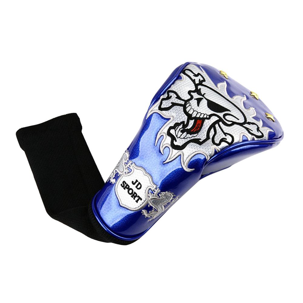 1pc Golf Club Driver Head Cover PU Leather with Skull Pattern Headcover for Driver: Blue
