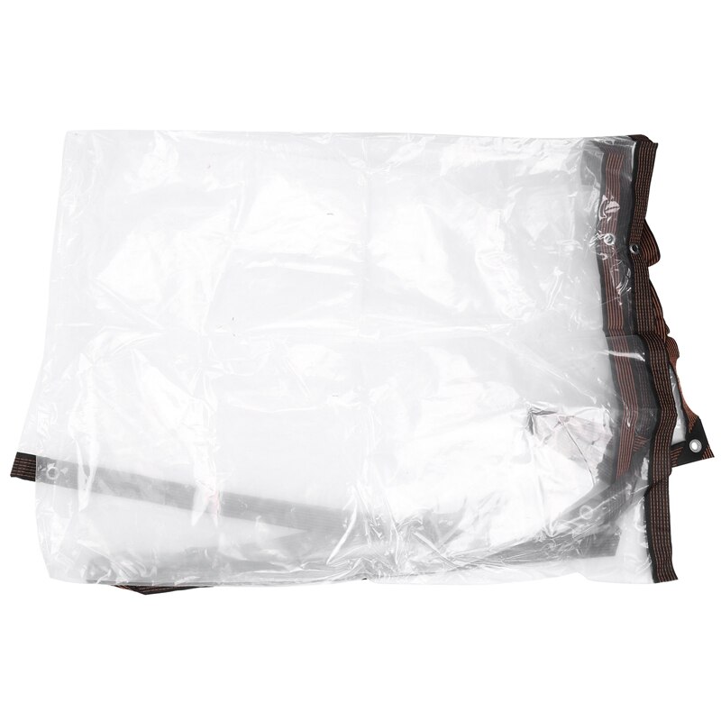 Shade Cloth Thick Tarp Cover,Clear Canopy Fabric, Waterproof Multi-Purpose Poly Tarpaulin With Grommets: Brown