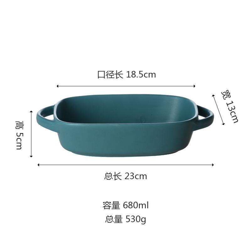 Western Household Vegetable Plate Tableware: Blue