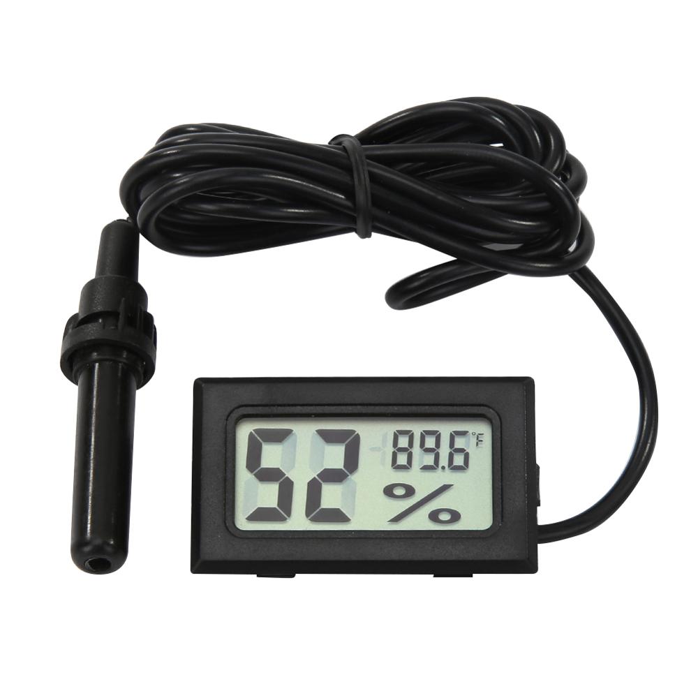 Mini Digitale Lcd Thermometer Sensor Gauge Koelkast Tank Keuken Elektronische Temperatuur Meter Met Magneet Haak