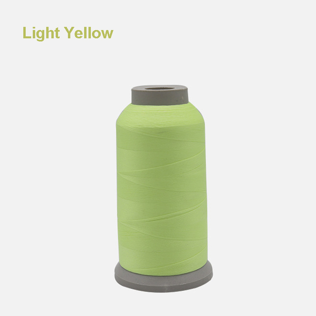 1000 Yard Luminous Thread Roll line Nylon Cross Stitch Embroidery Thread DIY Handmade Night Light String Sewing Accessories: Light Yellow