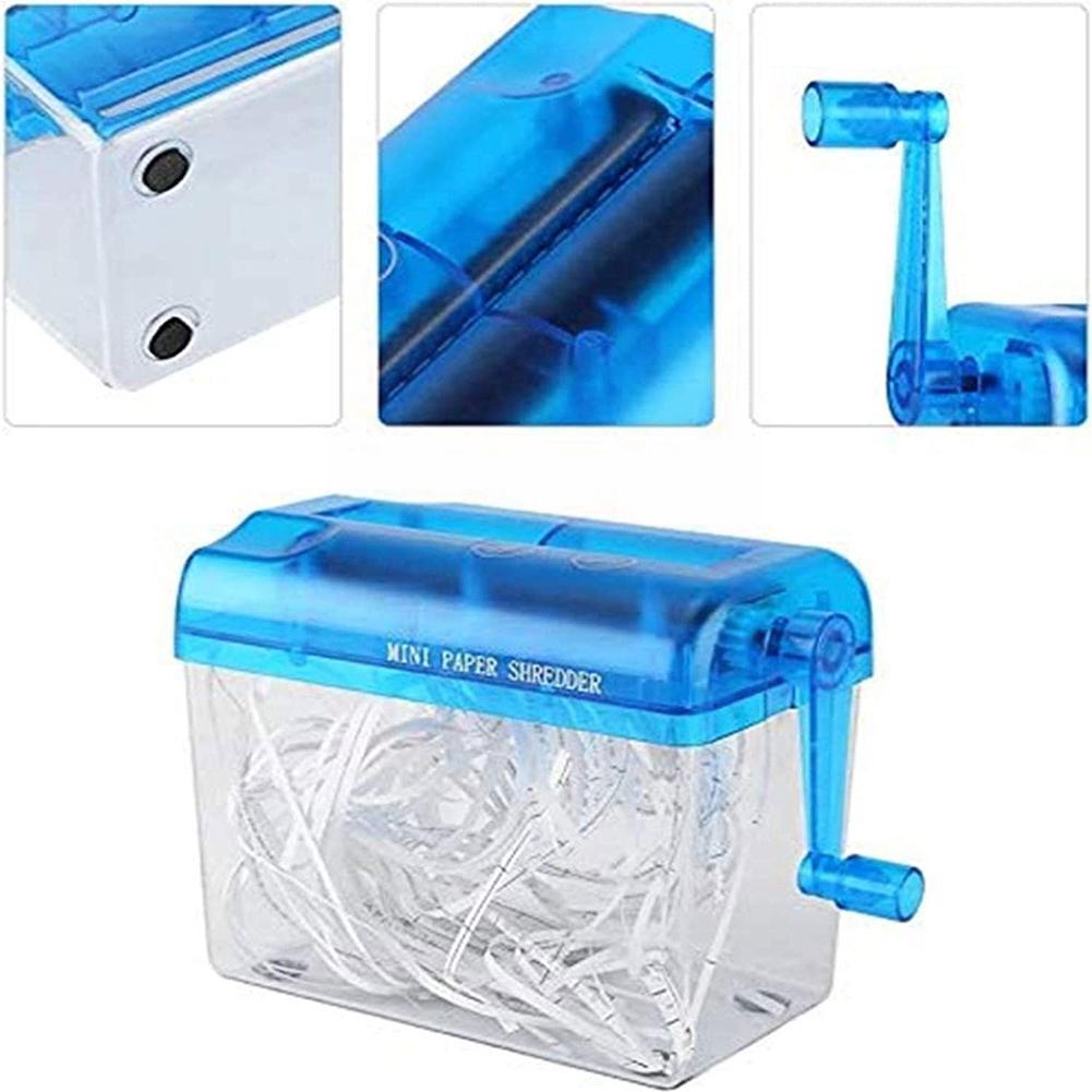 Hand-kurbel Papier A6 Schredder Mini Kleine Schreibtisch-Büro Papier Schredder Papiere Ausrüstungen Haushalt energiesparende Manuelle Shre p3J4