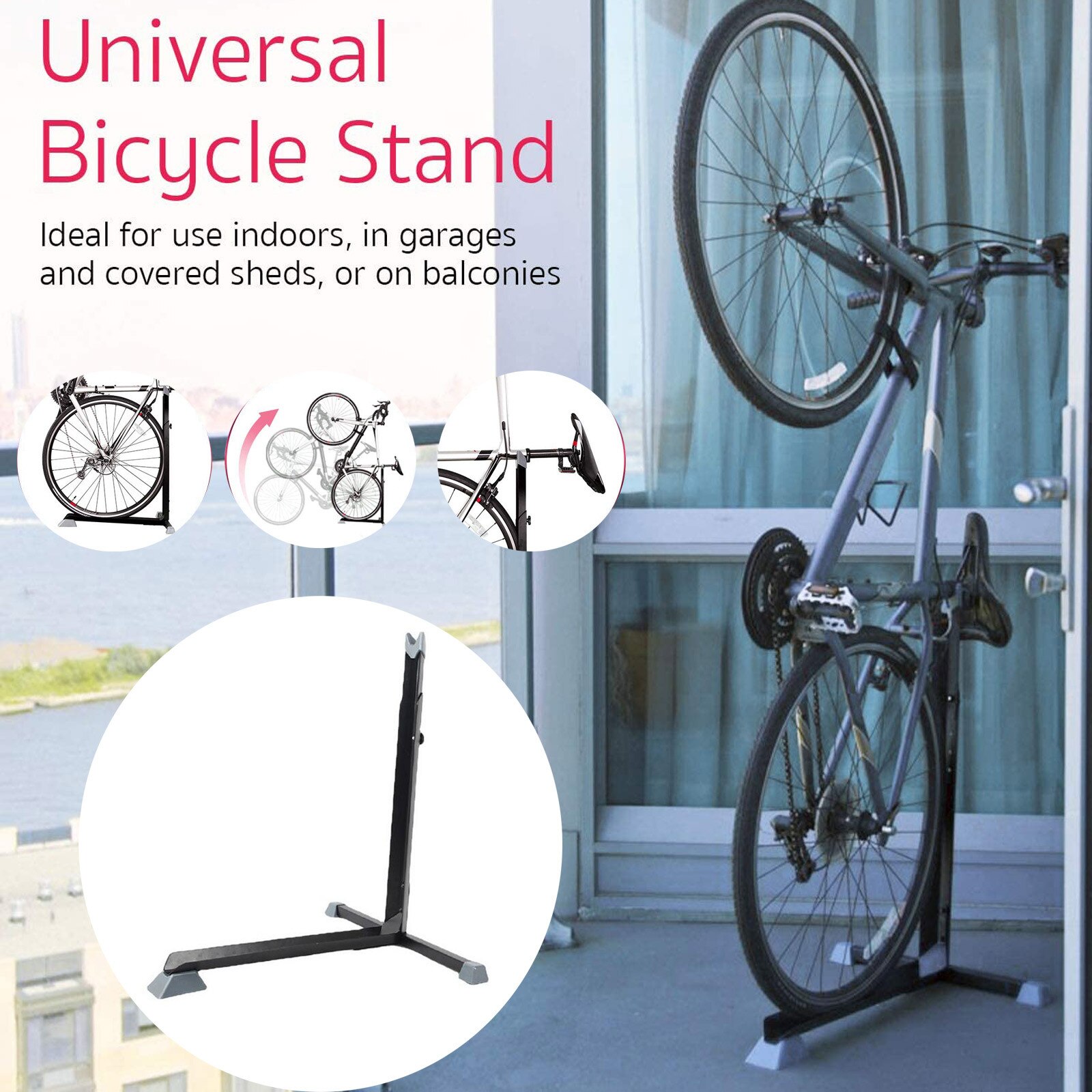 40# Universal Bicycle Stand Portable Stationary Space-saving Rack Adjustable Fold Bike Rack Holder Storage Bicycle Repair Stand