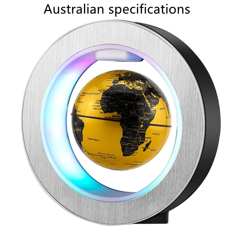 Led Möbel Globe Magnetische Schwebender Globus Licht Welt Karte Rotierenden Nacht Lampe Kinder Neuheit Ball Licht Lampe: Golden D