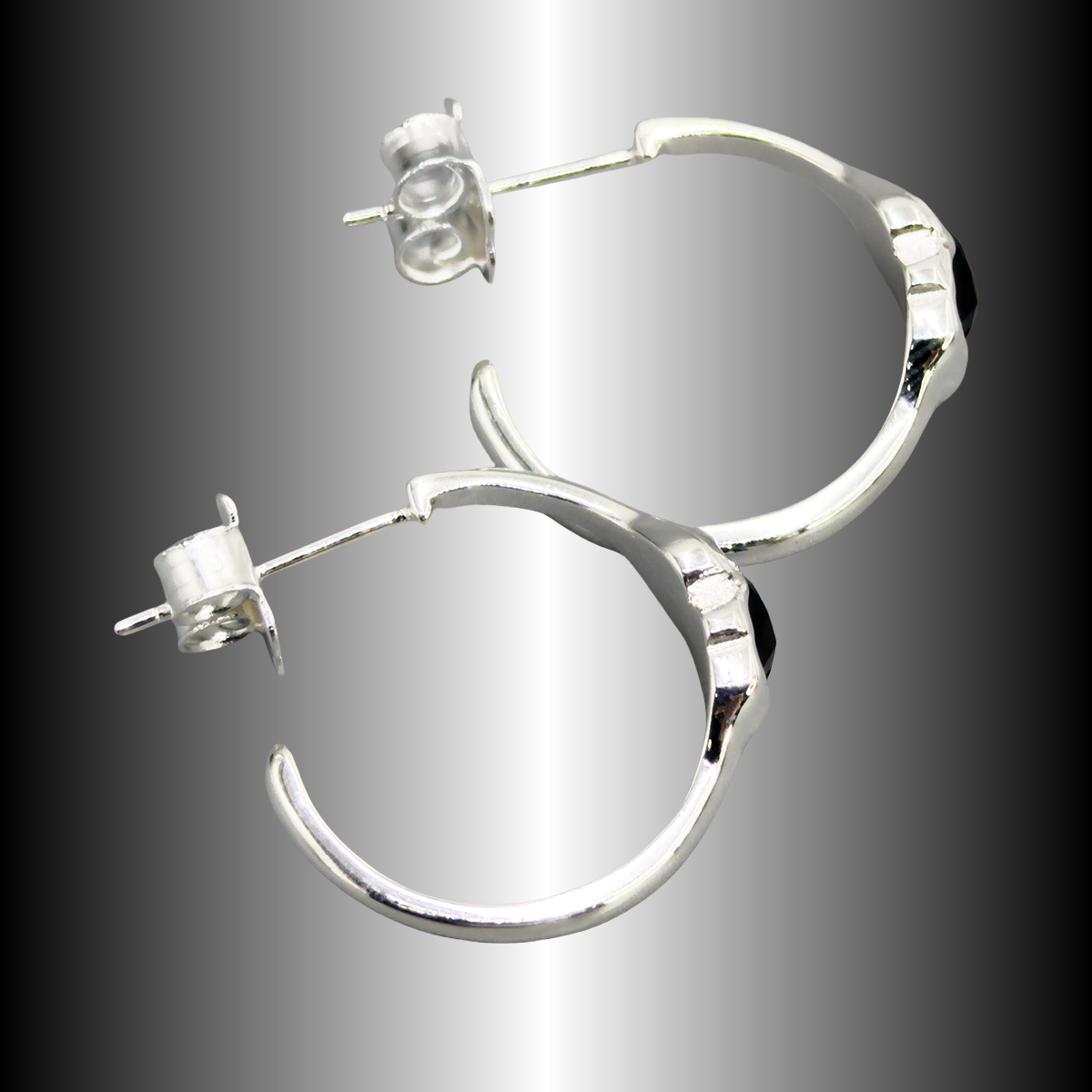 Kat accessoires 2025 Spaanse originele sieraden 925 zilveren vergulde kristallen oorbellen luxe prachtige meisjes cadeau: Light Grey