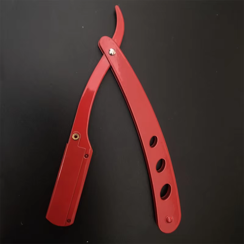 Barbershop Men's Shaver Straight Edge Barber Razor Knives Manual Beard Shaving And Care Replaceable Blades Shavette For Men: Silver