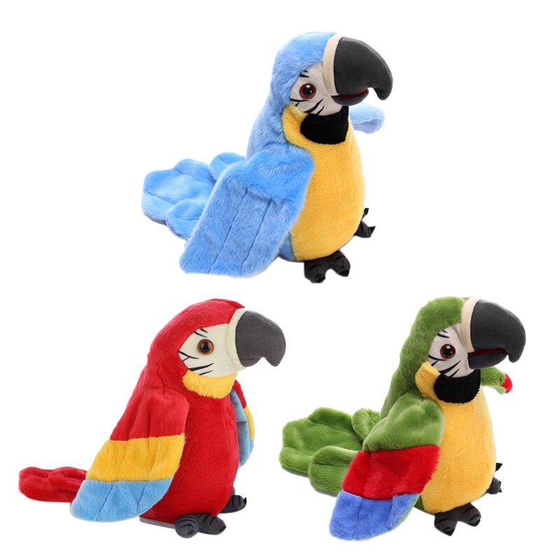 parlando pappagallo Peluche Elettronico di Uccelli Da Compagnia per I Bambini Prima Educazione Giocattolo