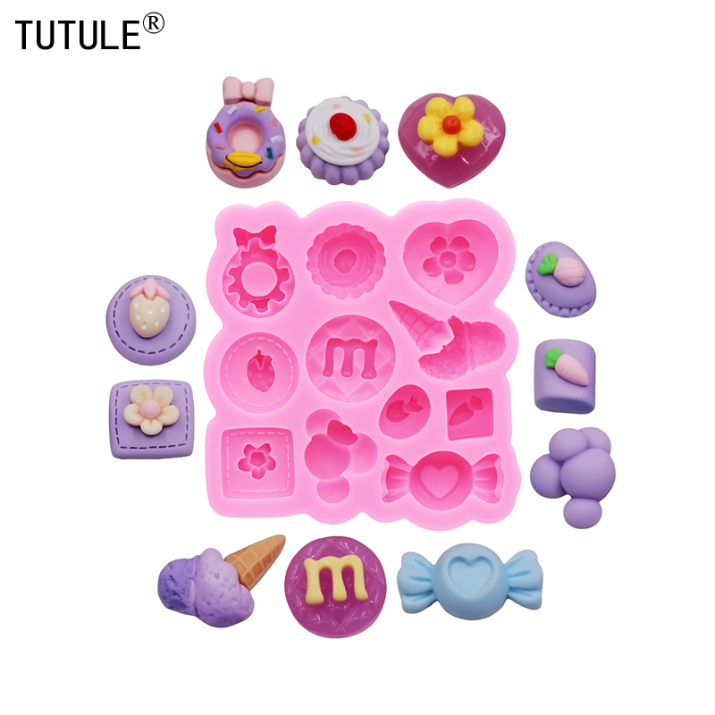 3D Pilz Zubehör Silikonform DIY Schmuck Zubehör Ohrringe Tonne Epoxidharz Silikonform Schokoladenkuchen Dekorform: Freier Raum