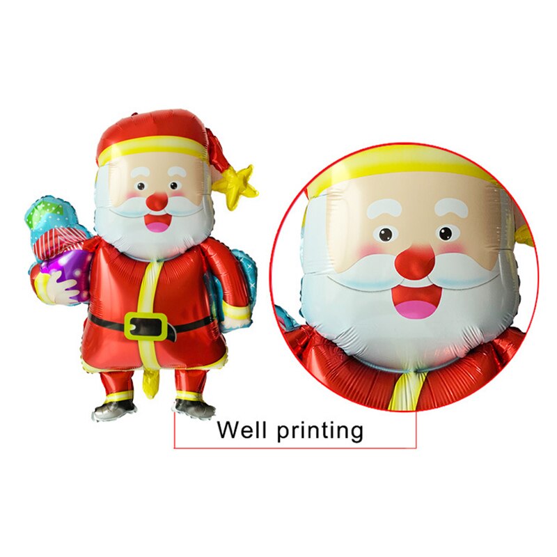 1pc di Natale Babbo Natale Di Natale palloncino Nuovo Anno Palloncino Decorazione Del Partito di Natale Del Partito Della Decorazione 2020 Bambini di Sfera Forniture Regalo di Alluminio foglio di