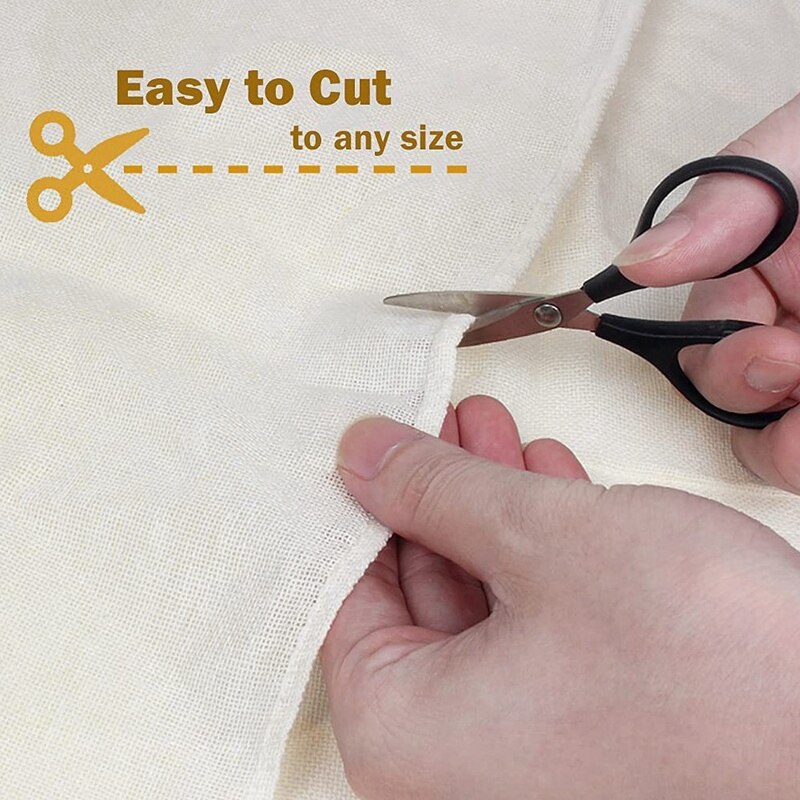 6 Pack Cheeseclothes, Unbleached Pure Cotton Muslin Clothes Soft Square Cheese Clothes For Cooking, Straining, Baking