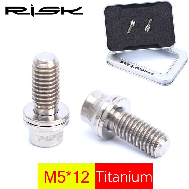 5 Stuks Fietsbidonhouder Schroeven M5x12 & Schijfrem Bouten M5x10 – Titanium Legering, Kleurrijk Of Goud